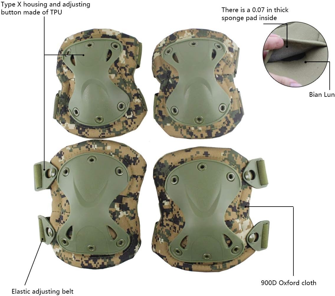 Комплект тактических наколенни – обзор и цена Mountain Biking Elbow Pads